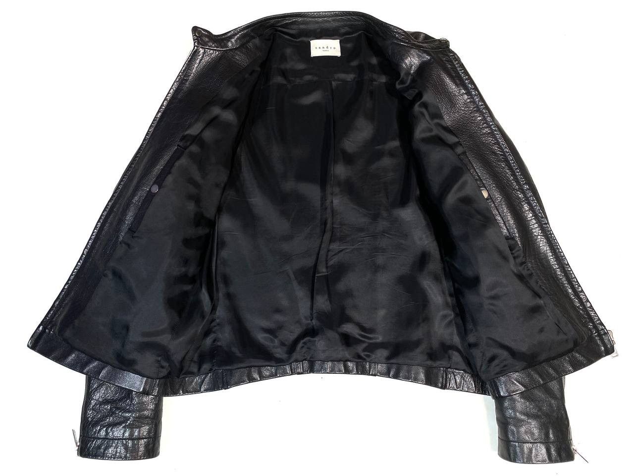 Sandro Sandro Paris Men Leather Jacket Black Biker Motorcycle Size US L / EU 52-54 / 3 - 12 Thumbnail