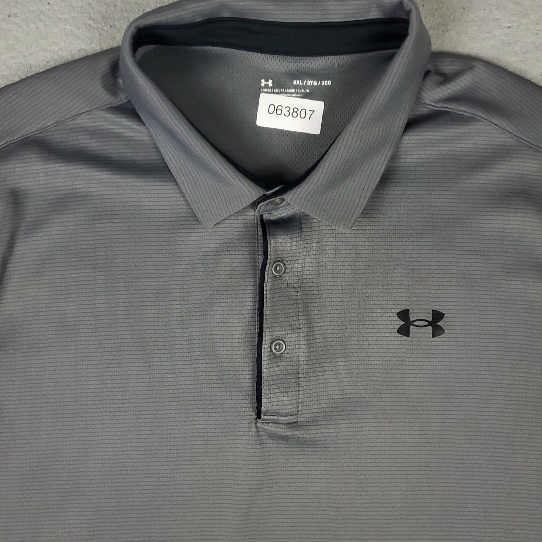 Under Armour Under Armour Polo Shirt Mens Size 3XL Gray Short Sleeve Polo Shirt Casual Golf Business Formal 100% Polyester Logo Button Vintage: No Mens Size US XXL / EU 58 / 5 - 2 Thumbnail