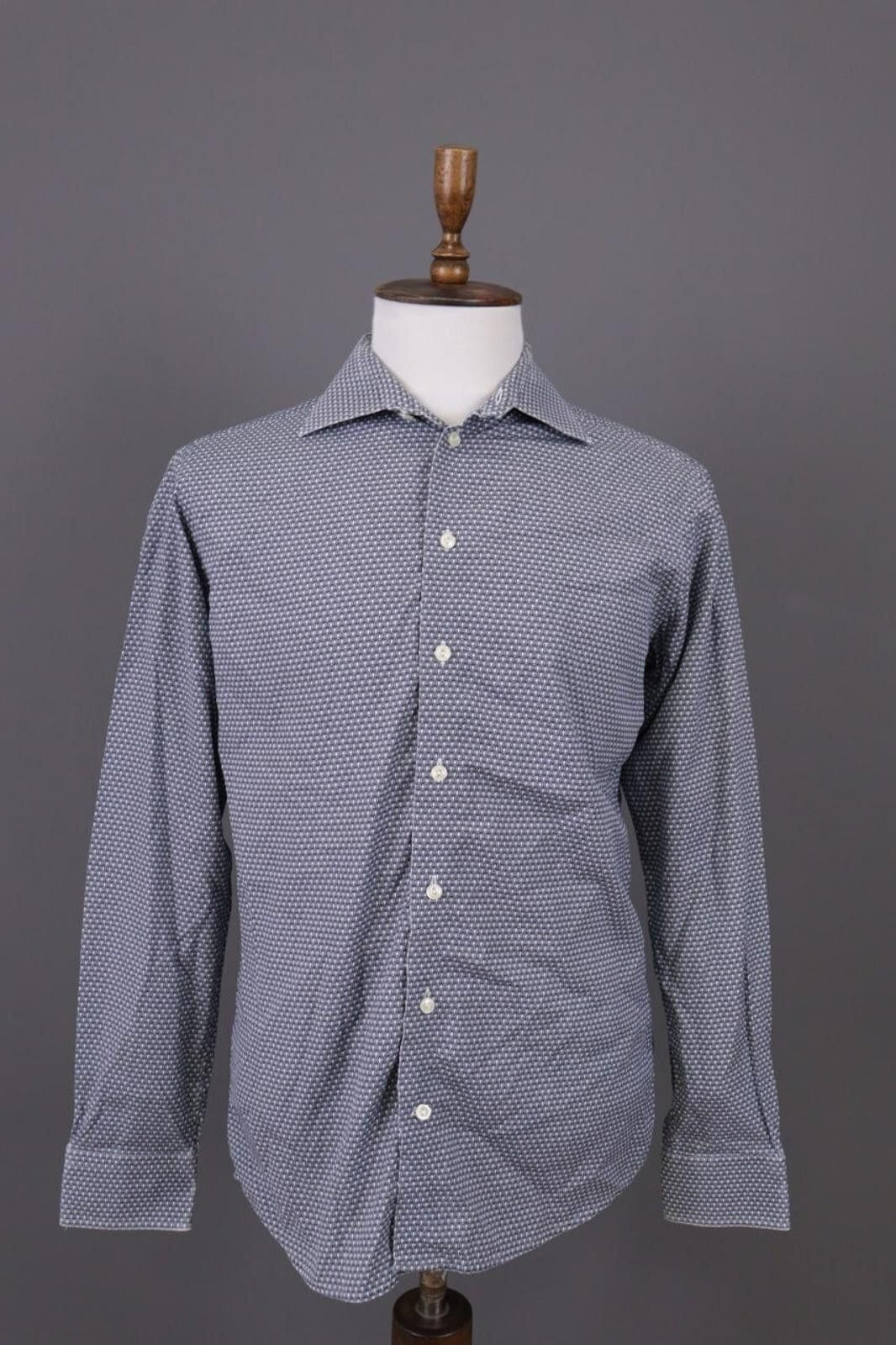 Eton Eton Slim Fit Luxury Printed Poplin Dress Shirt Size 42 16.5 Size US M / EU 48-50 / 2 - 1 Thumbnail