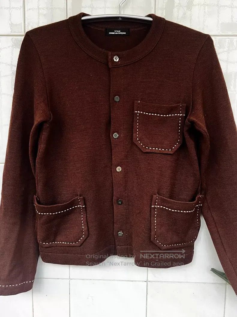 Comme des Garcons Comme des Garcons Brown Outseam Wool Cardigan Size S / US 4 / IT 40 - 2 Thumbnail