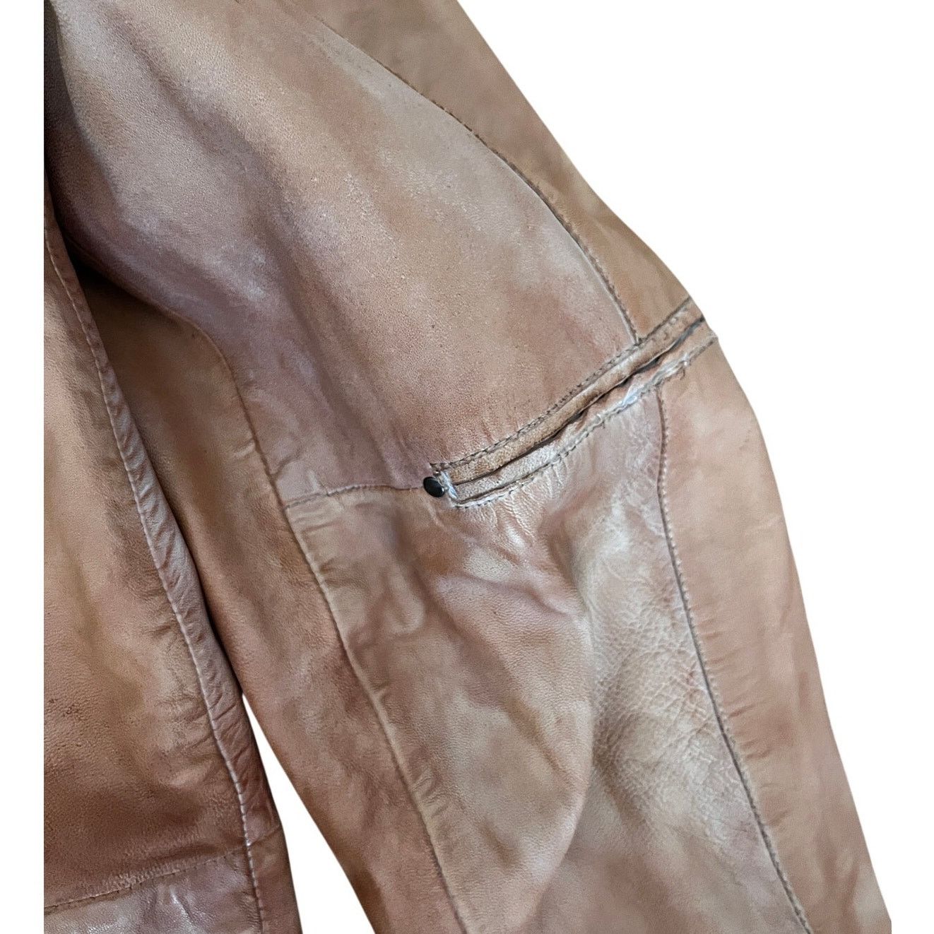 Vintage Missani Le Collezioni 2XL Distressed Leather Jacket Size US XL / EU 56 / 4 - 10 Thumbnail