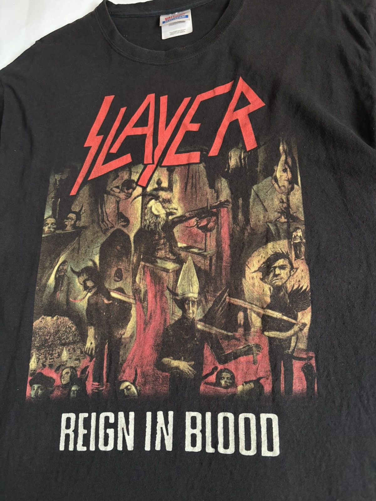 Band Tees Slayer Reign In Blood Vintage 00s OG Graphic Size US L / EU 52-54 / 3 - 2 Thumbnail