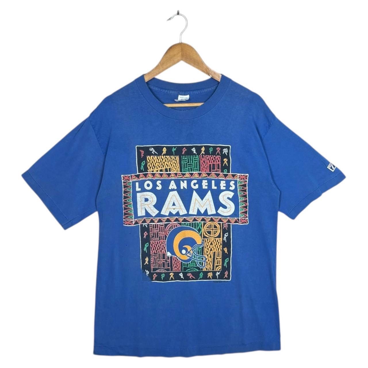 Logo 7 Vtg 1993 LA Rams Logo 7 Tribal Art Tshirt NFL Distressed Size US L / EU 52-54 / 3 - 1 Thumbnail