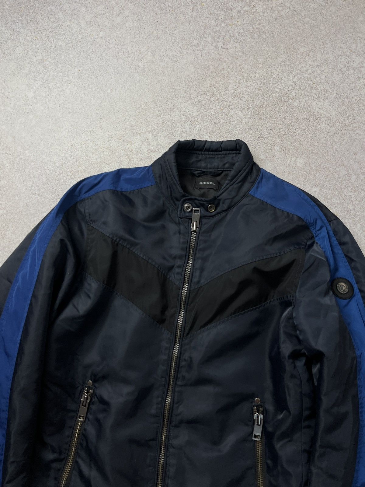 Diesel Diesel Jacket Men's Bomber Stripes Moto Zipper Y2K Drip Size US M / EU 48-50 / 2 - 2 Thumbnail