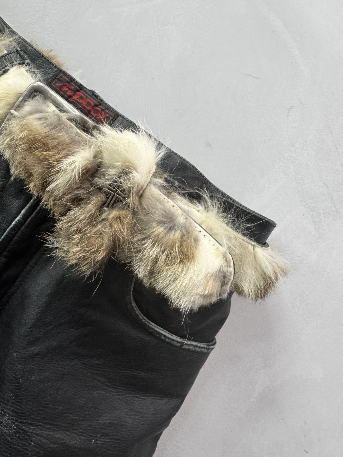 Le Grande Bleu (L.G.B.) Real fur crosses rick owens style gothic opium belt y2k Size ONE SIZE - 2 Thumbnail