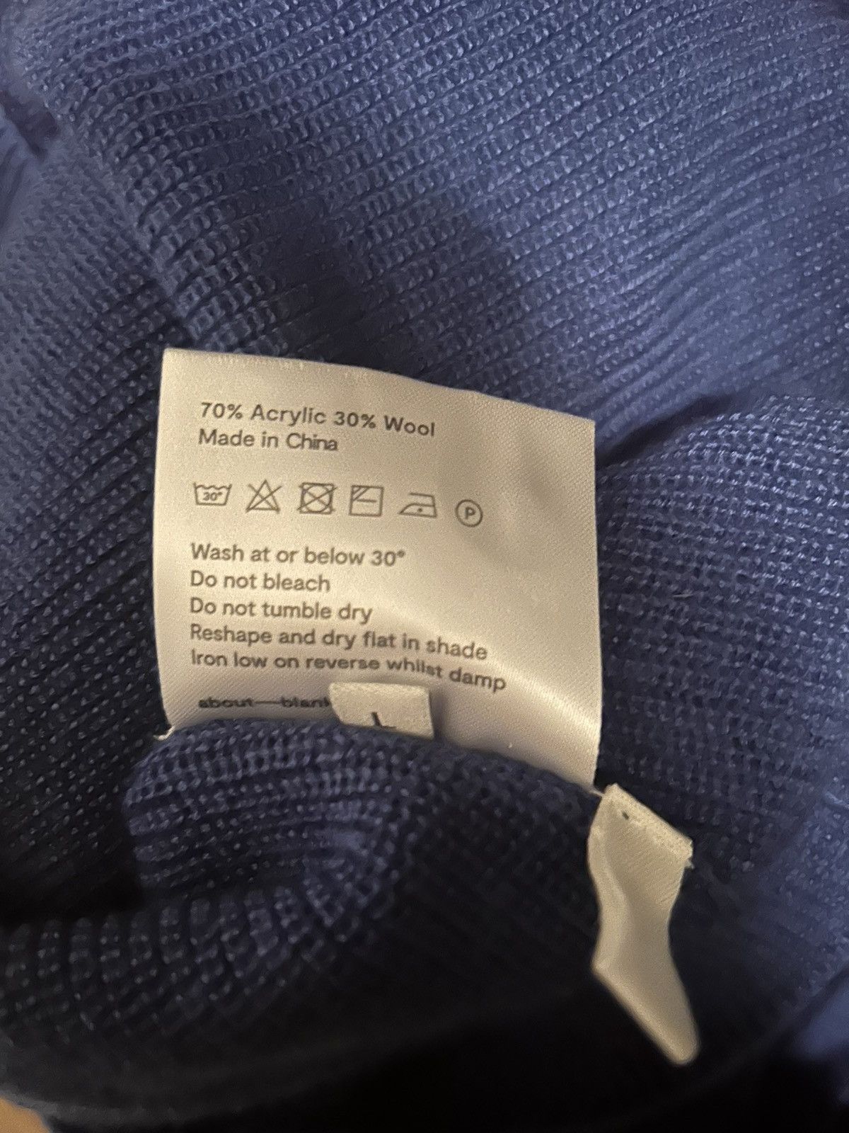 About:Blank About:blank Long Sleeve Knitted Polo Estate Blue Size US L / EU 52-54 / 3 - 8 Thumbnail