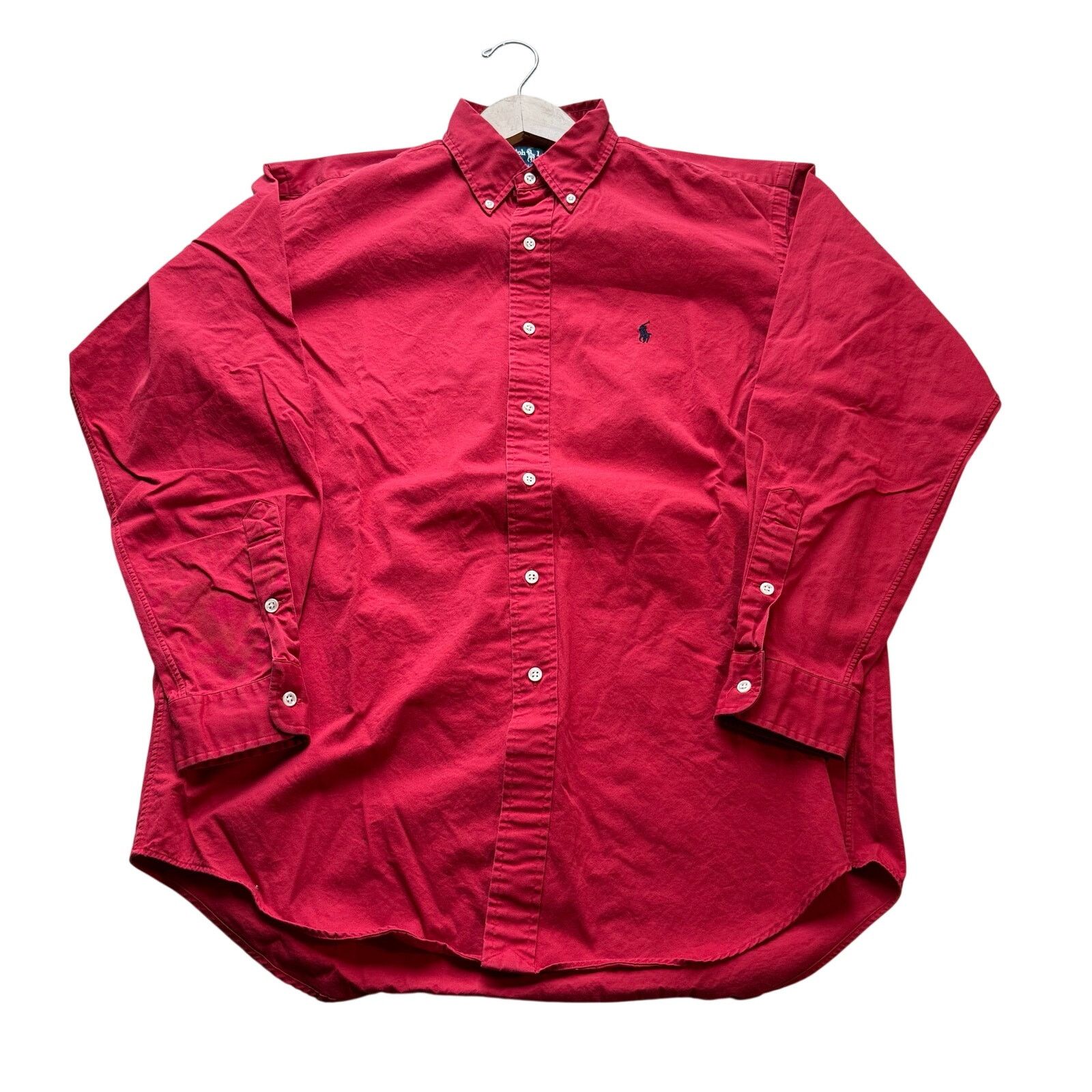 Polo Ralph Lauren vtg Polo Ralph Lauren Blake Longsleeve Button Up Shirt Red Size US M / EU 48-50 / 2 - 2 Thumbnail