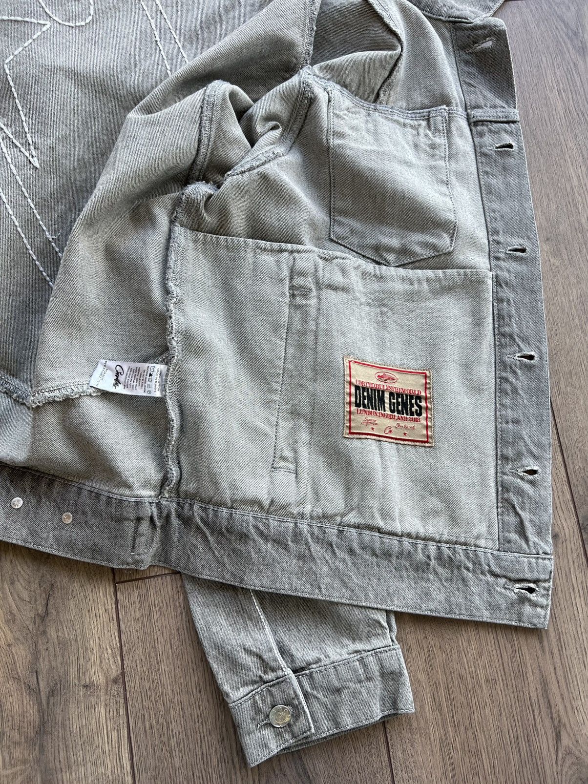 Corteiz Sample Corteiz C-Star Gray Denim Jacket Medium Size US M / EU 48-50 / 2 - 5 Thumbnail