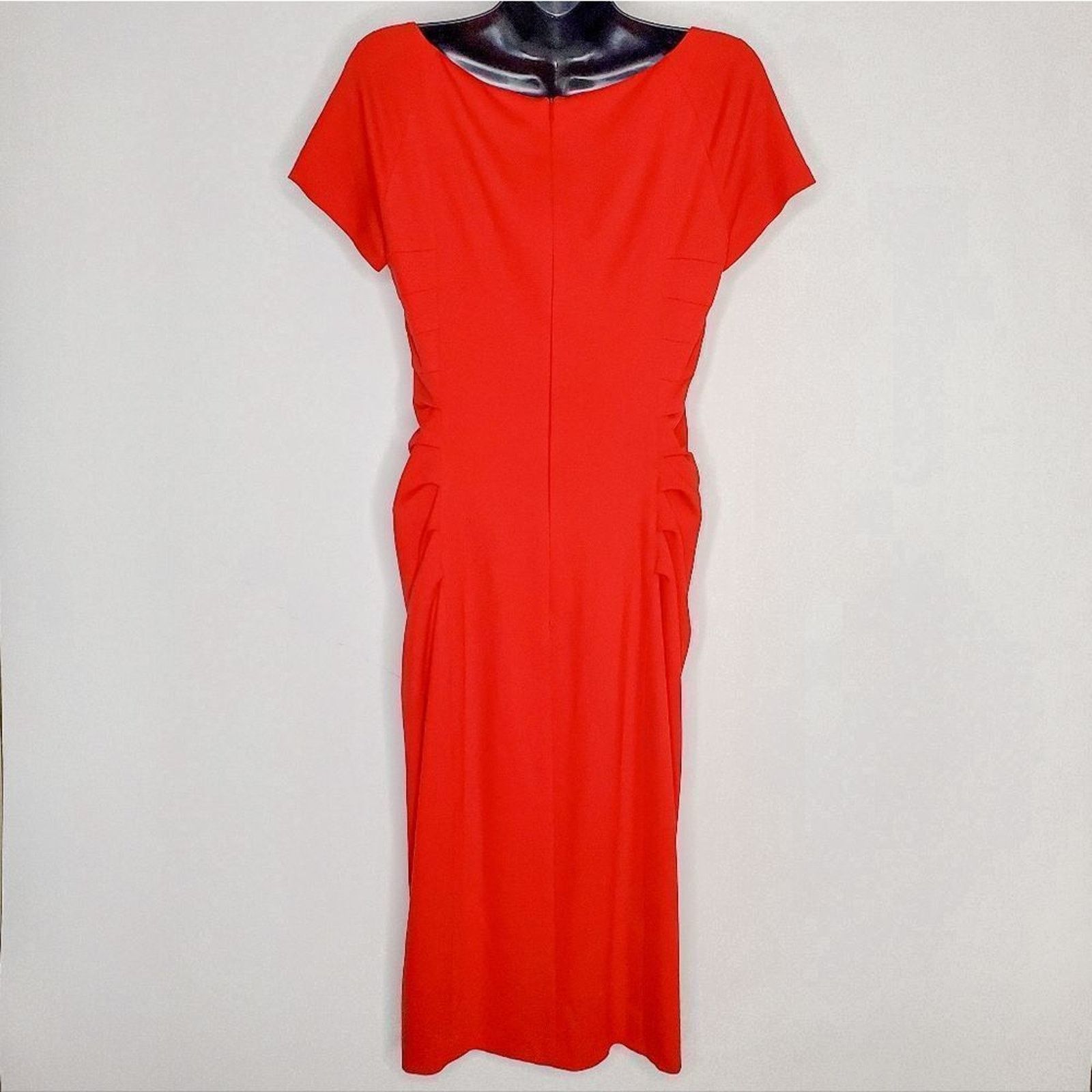Escada ESCADA 2015 Tivola Dynamia Deep Red Bodycon Dress Size 36 6 Size M / US 6-8 / IT 42-44 - 4 Thumbnail
