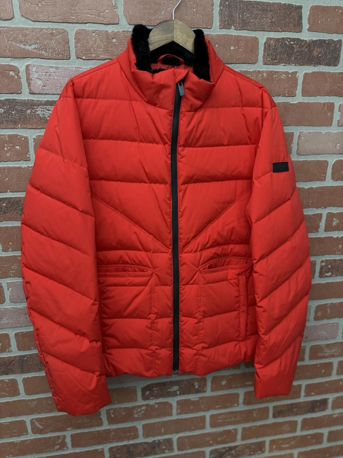 Fendi FENDI Men’s Red Down Jacket Mink Fur Coat (52) $1600 Size US L / EU 52-54 / 3 - 2 Thumbnail