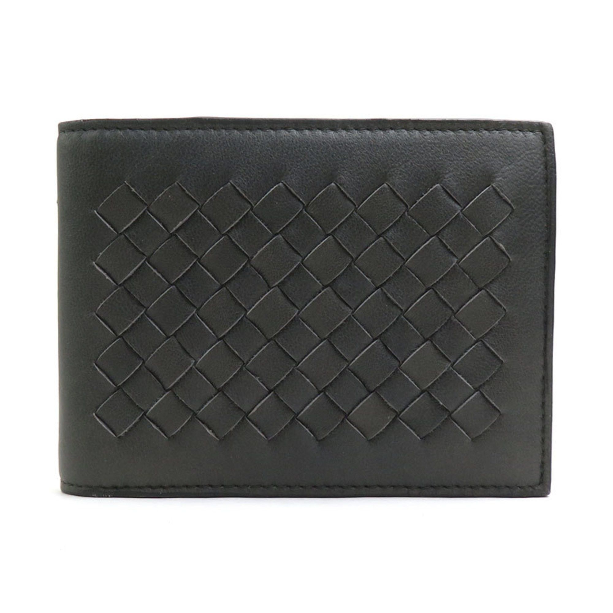 Bottega Veneta Bottega Veneta Bi-fold Wallet Intrecciato Leather Dark Grey Men's w0957a Size ONE SIZE - 1 Thumbnail