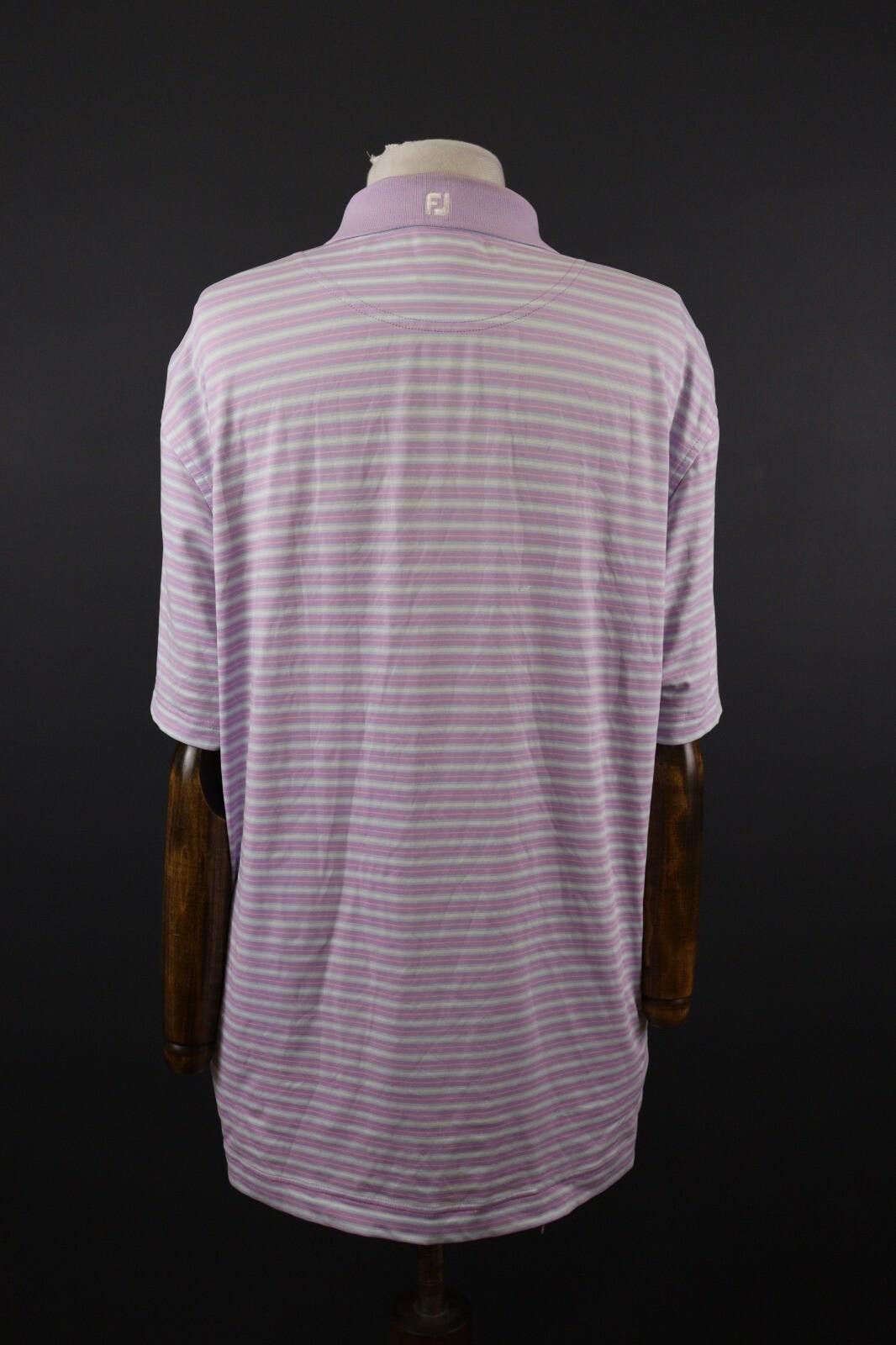 Footjoy Foot Joy Purple Stripe Athletic Fit Polo Shirt Size L Size US L / EU 52-54 / 3 - 7 Thumbnail