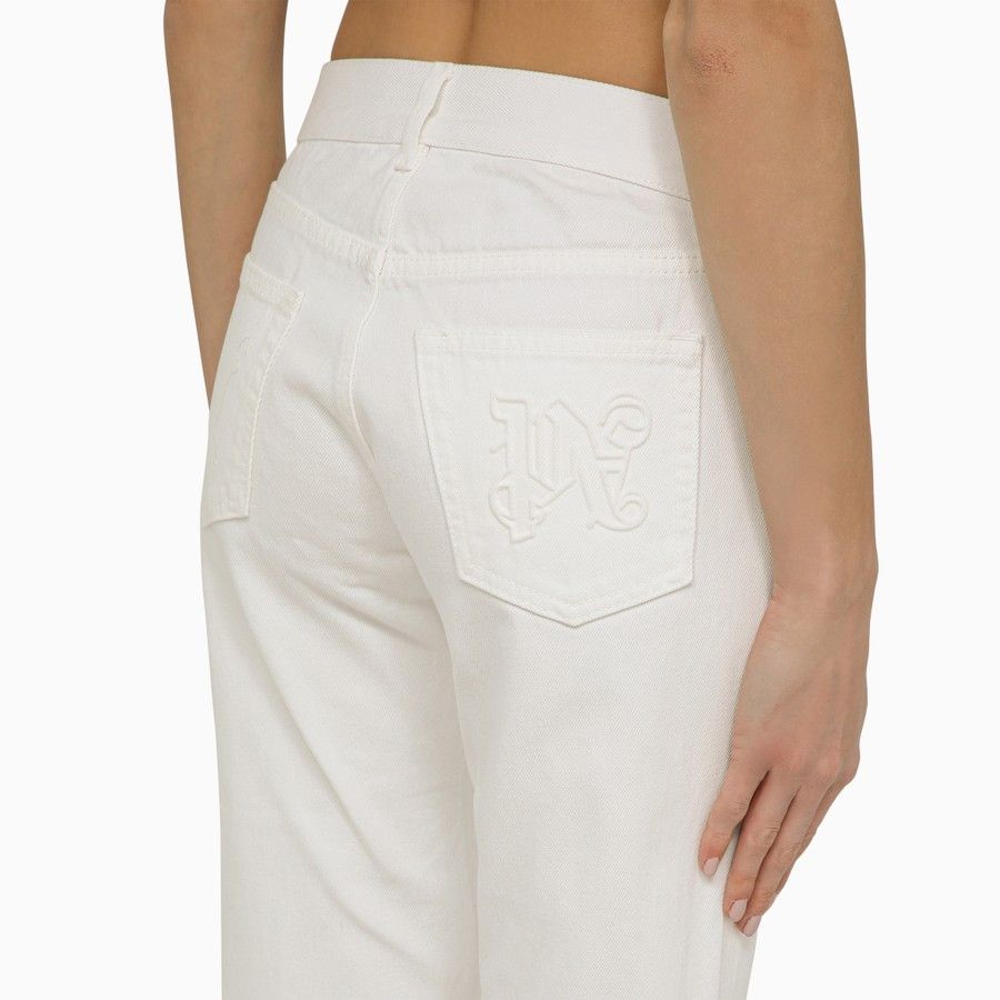 Palm Angels o1d2blof0924 Cotton Trousers In White Size 28" / US 6 / IT 42 - 5 Thumbnail