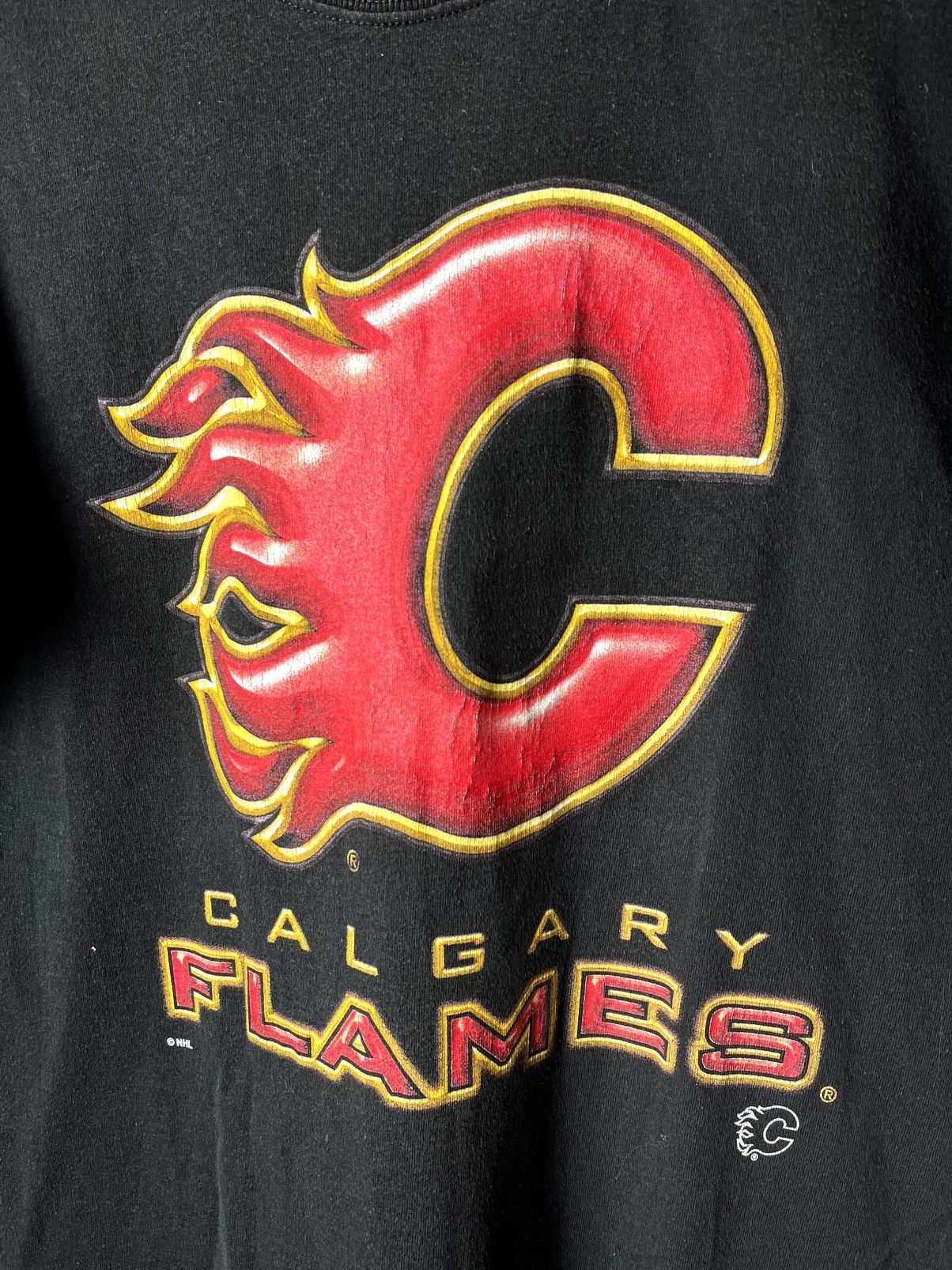 Vintage Vintage Calgary Flames NHL Pro League T Shirt Size US M / EU 48-50 / 2 - 2 Thumbnail