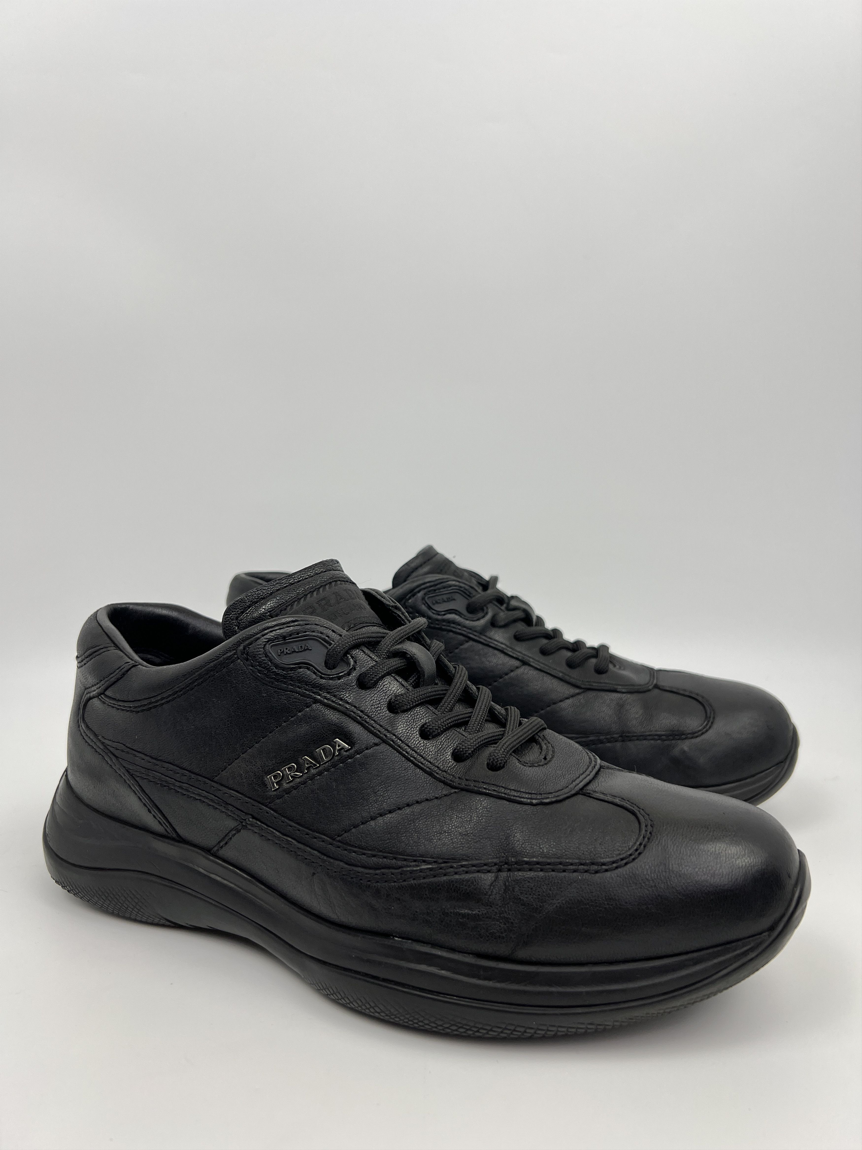 Prada Vintage Prada Americas Style Low Leather Sneakers Size US 8.5 / EU 41-42 - 11 Thumbnail