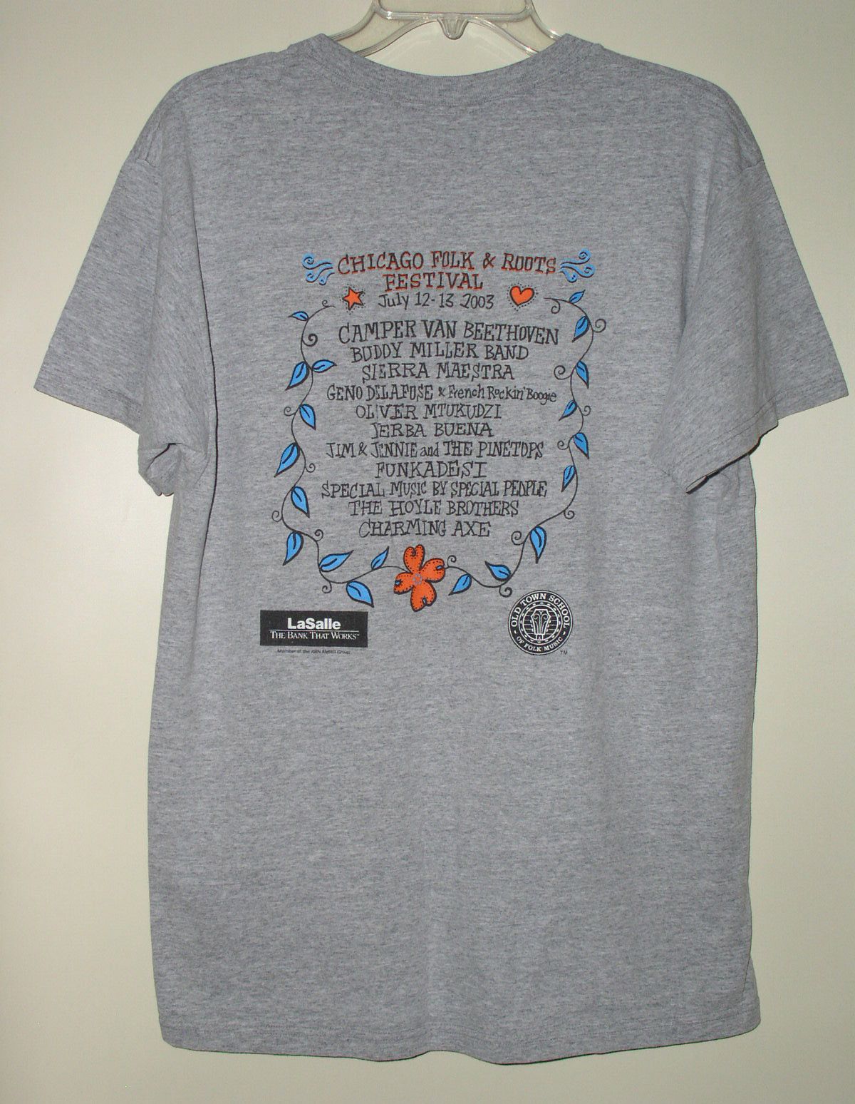 Folk Camper Van Beethoven Chicago Folk Roots Festival Shirt 2003 Size US L / EU 52-54 / 3 - 2 Thumbnail