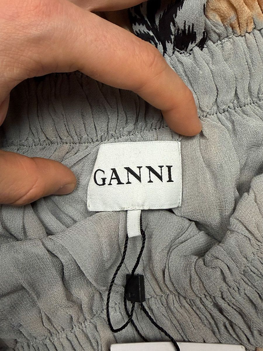 Ganni Ganni Mini Skirt with Floral Print, Blue/Yellow, Size S Size 26" / US 2 / IT 38 - 3 Thumbnail