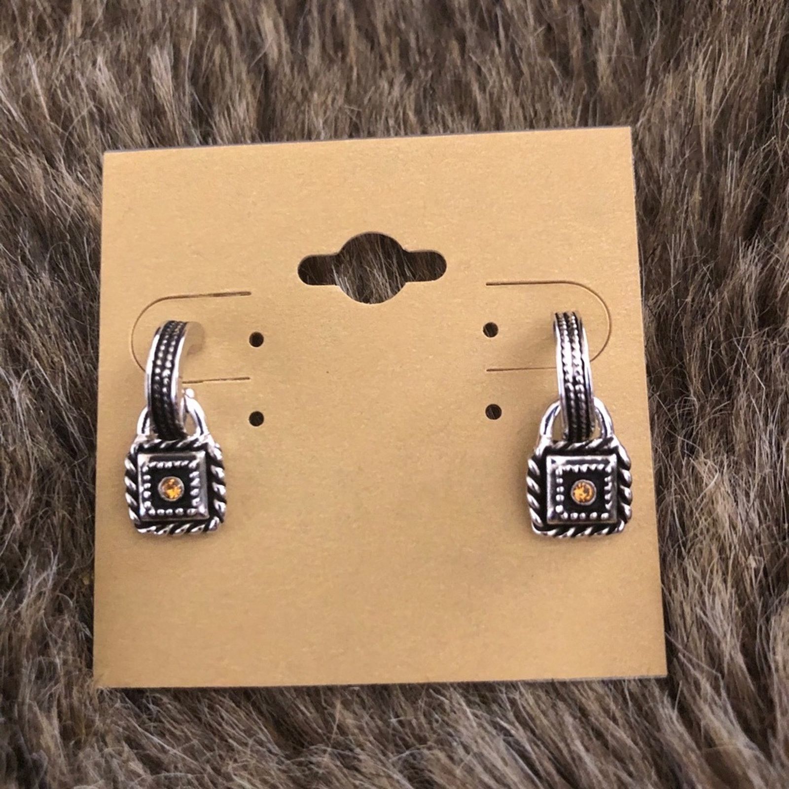 Jewelry Antique silver tone hoop & charm pierced earrings Size ONE SIZE - 2 Thumbnail