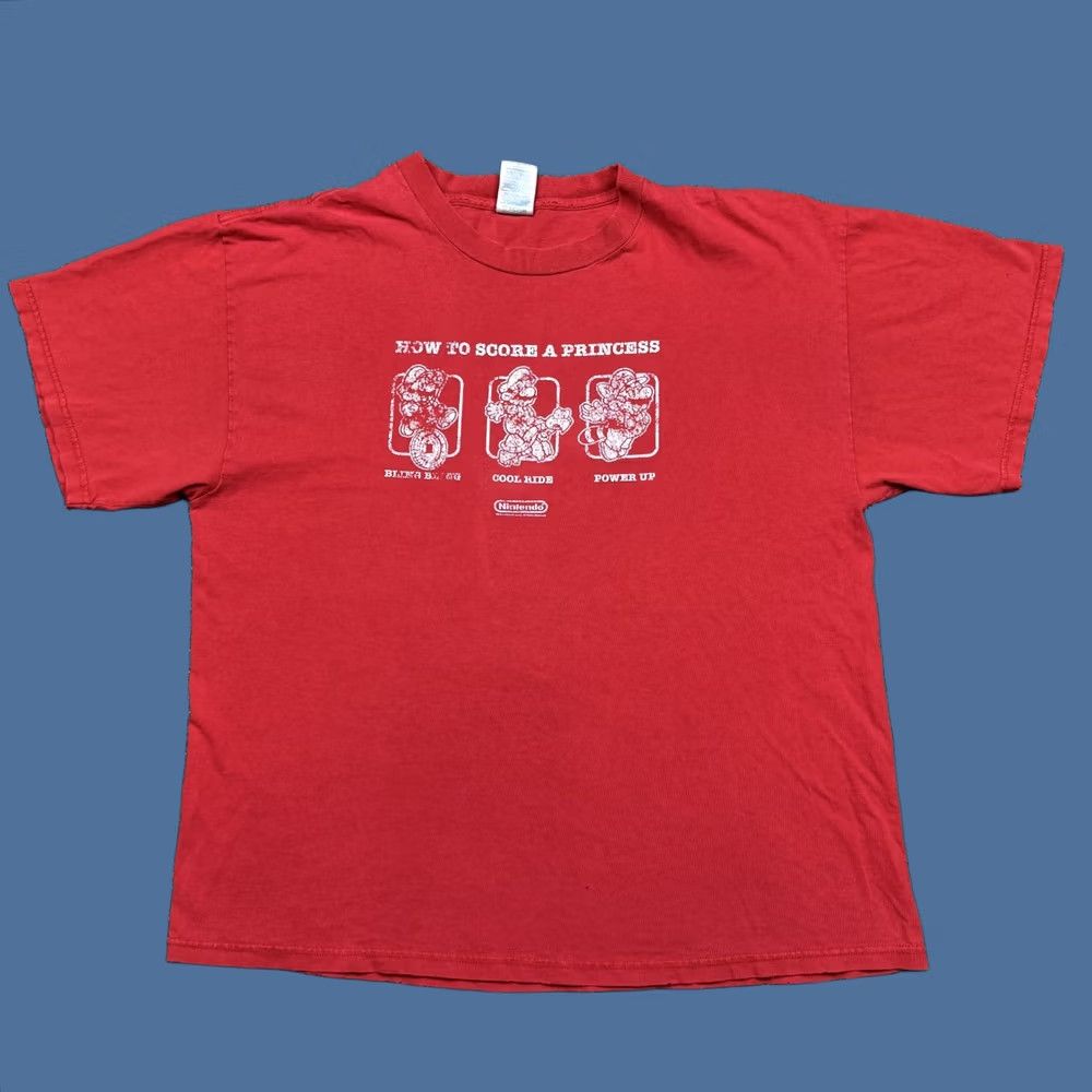 Delta Vintage Delta Mario Graphic T Shirt Men’s XL Red Short Sleeve Tee Nike Size US XL / EU 56 / 4 - 1 Thumbnail