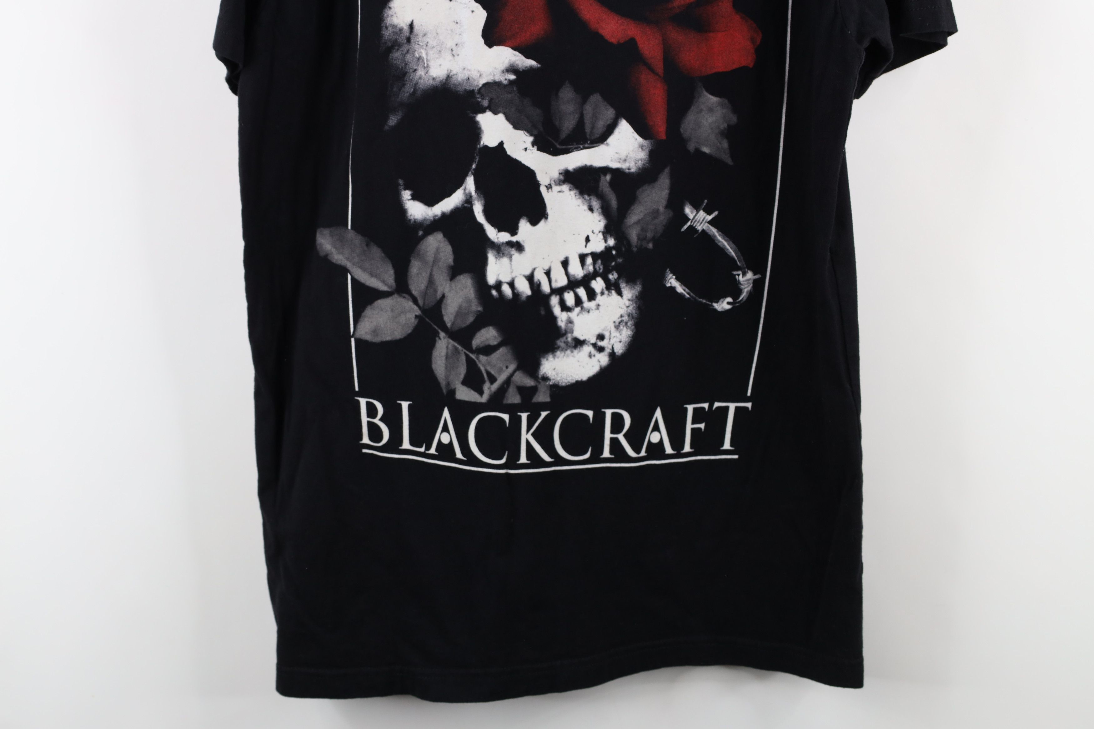 Vintage Y2K Black Craft Streetwear Skull Rose Barbed Wire T-Shirt Size US M / EU 48-50 / 2 - 14 Thumbnail