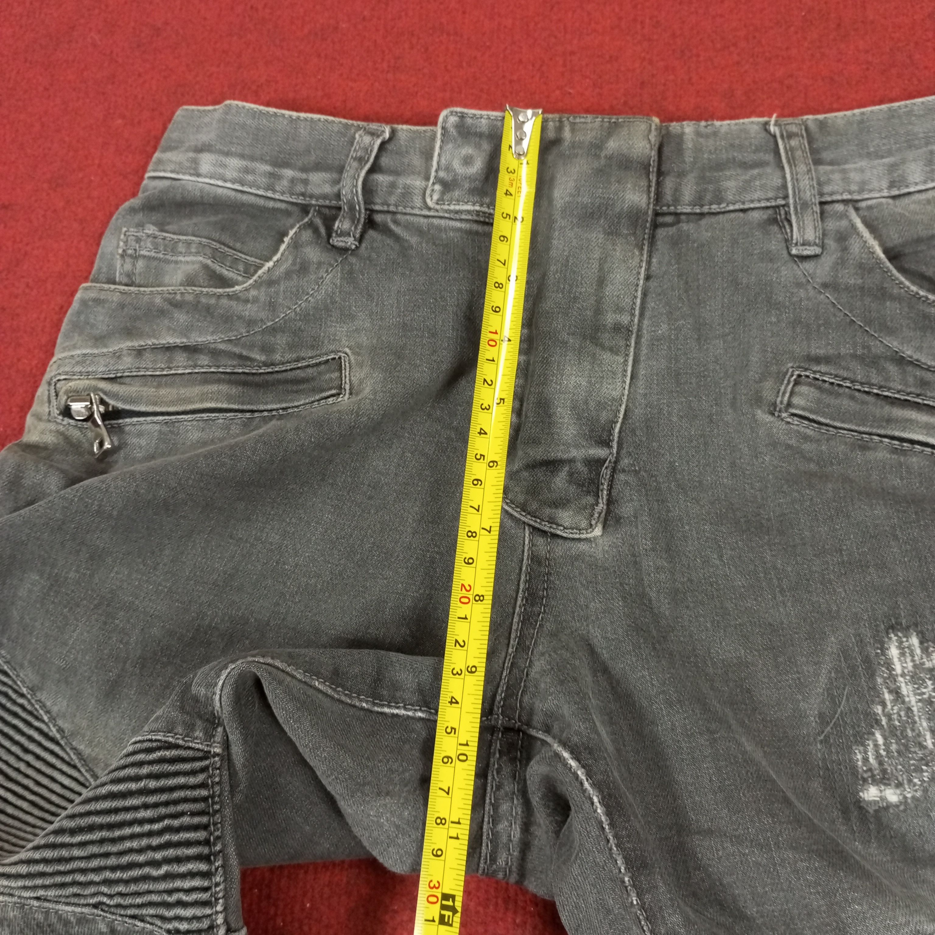 Vintage Balmain Jeans Bikers Riders Rock Punk Style Size US 30 / EU 46 - 8 Thumbnail
