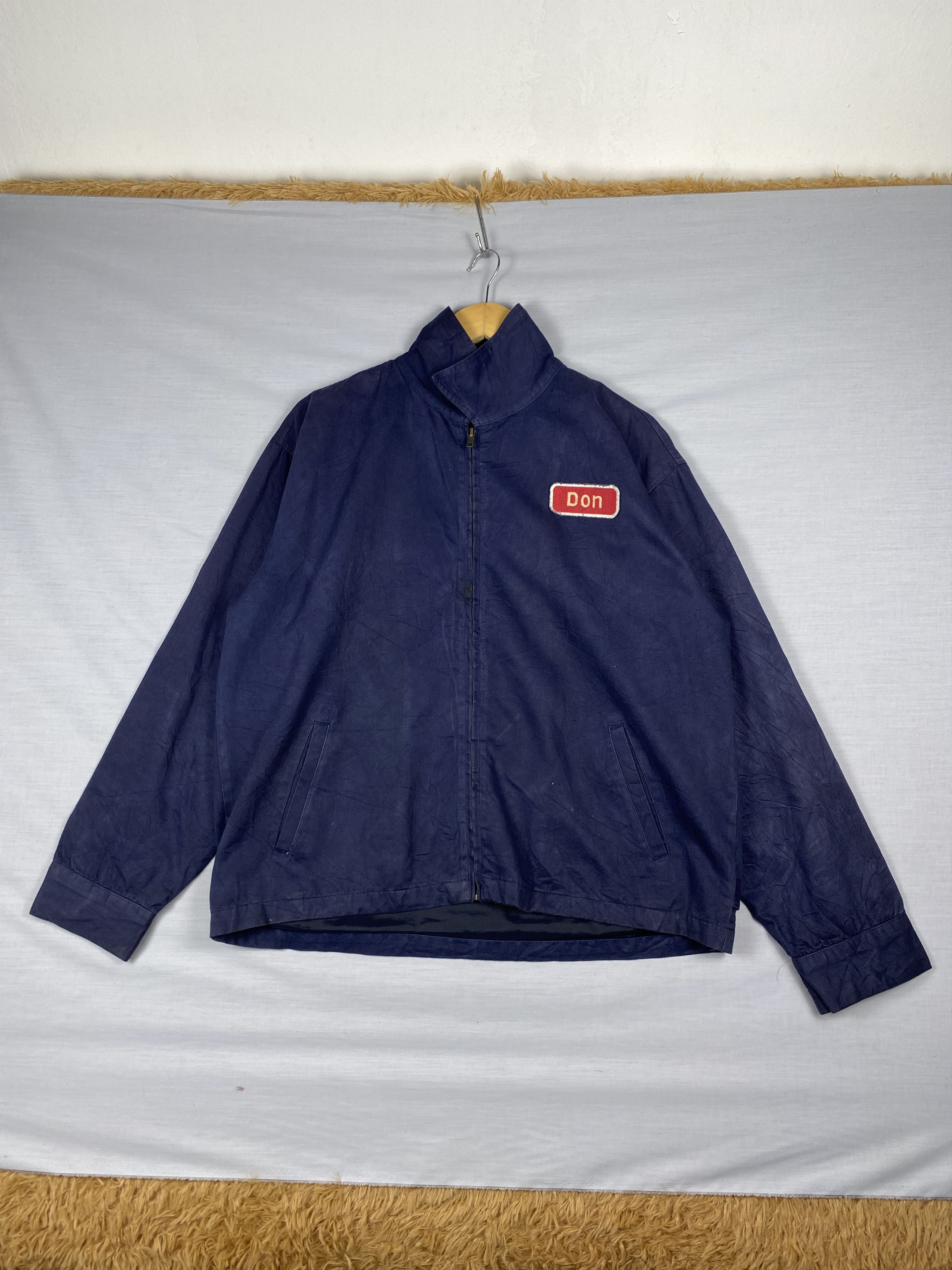 Japanese Brand Vintage Seven STC Backside Logo Plain Canvas Bomber Jacket Size US L / EU 52-54 / 3 - 1 Thumbnail