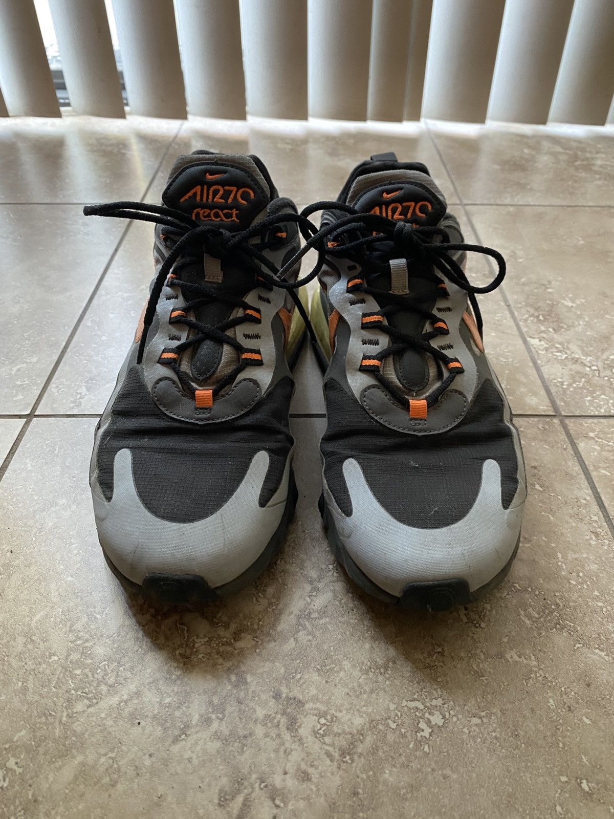Nike Nike Air Max 70 React - Grey & Orange / Size 9.5 Men Size US 9.5 / EU 42-43 - 6 Thumbnail