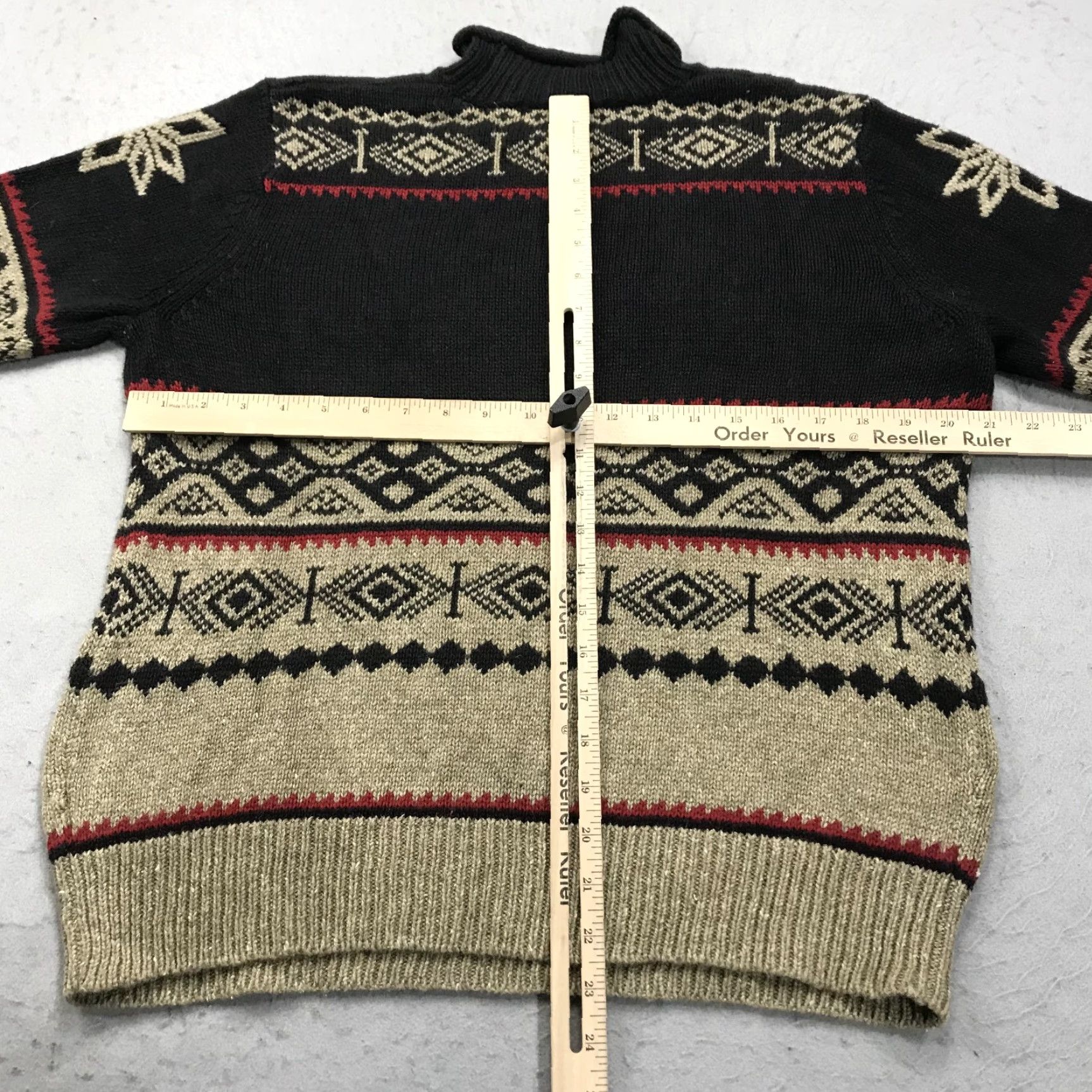 Evan Picone VINTAGE Evan Picone Sweater Womens Large Reindeer Grandma Roll Neck Holiday Knit Size L / US 10 / IT 46 - 6 Thumbnail