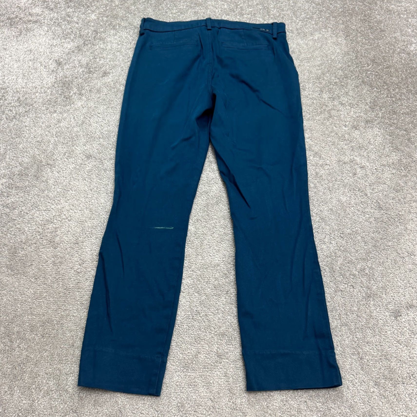 Vintage Level 99 Chino Pants Womens 30 Nocturnal Blue Straight Leg Stretch Casual Workwear Size 30" / US 8 / IT 44 - 2 Thumbnail