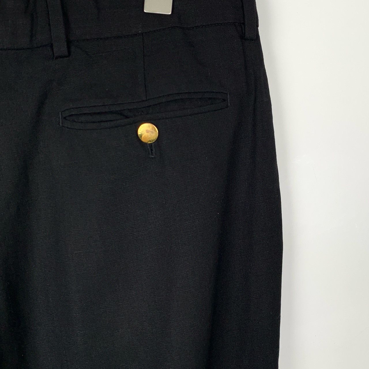 Gucci Gucci Logo Patch Linen Blend Straight Leg Dress Pants K26WX Size 34" / US 12 / IT 48 - 5 Thumbnail