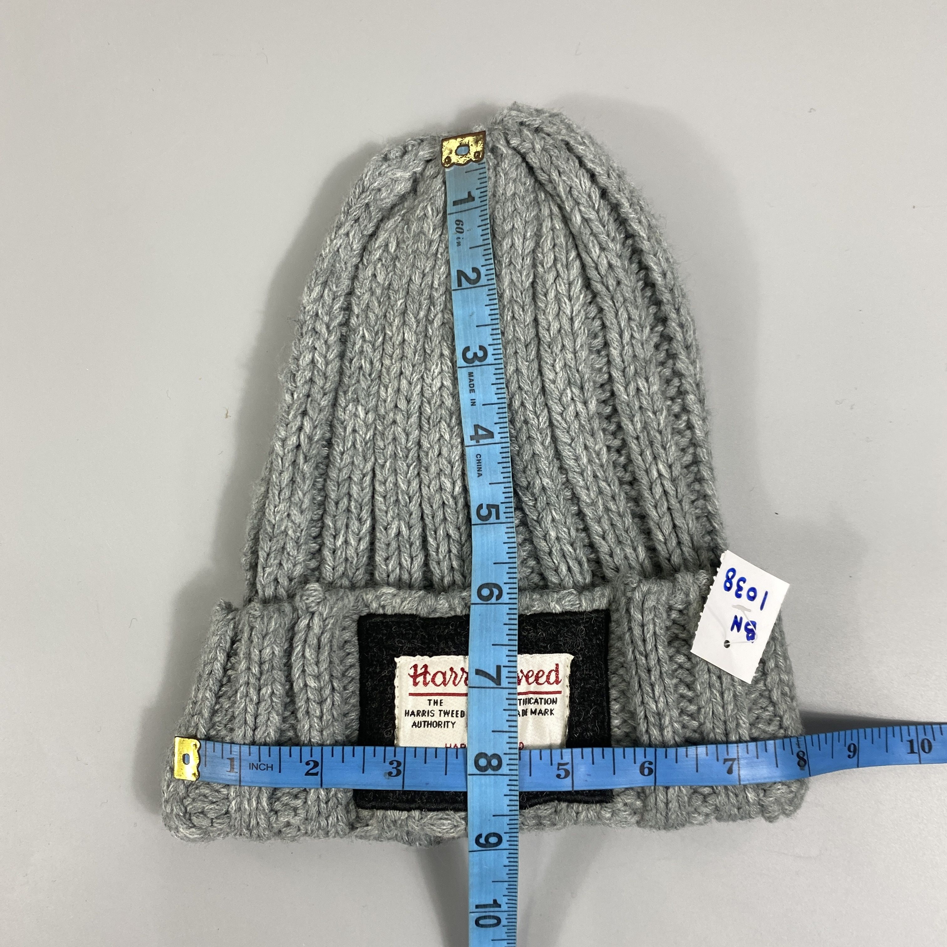Japanese Brand Harris Tweed Knitted Beanie Hats -1038 Size ONE SIZE - 5 Thumbnail