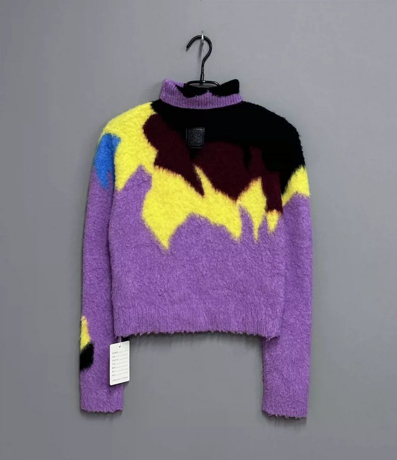 Loewe Loewe Leather logo colorful sweater Size S / US 4 / IT 40 - 1 Thumbnail