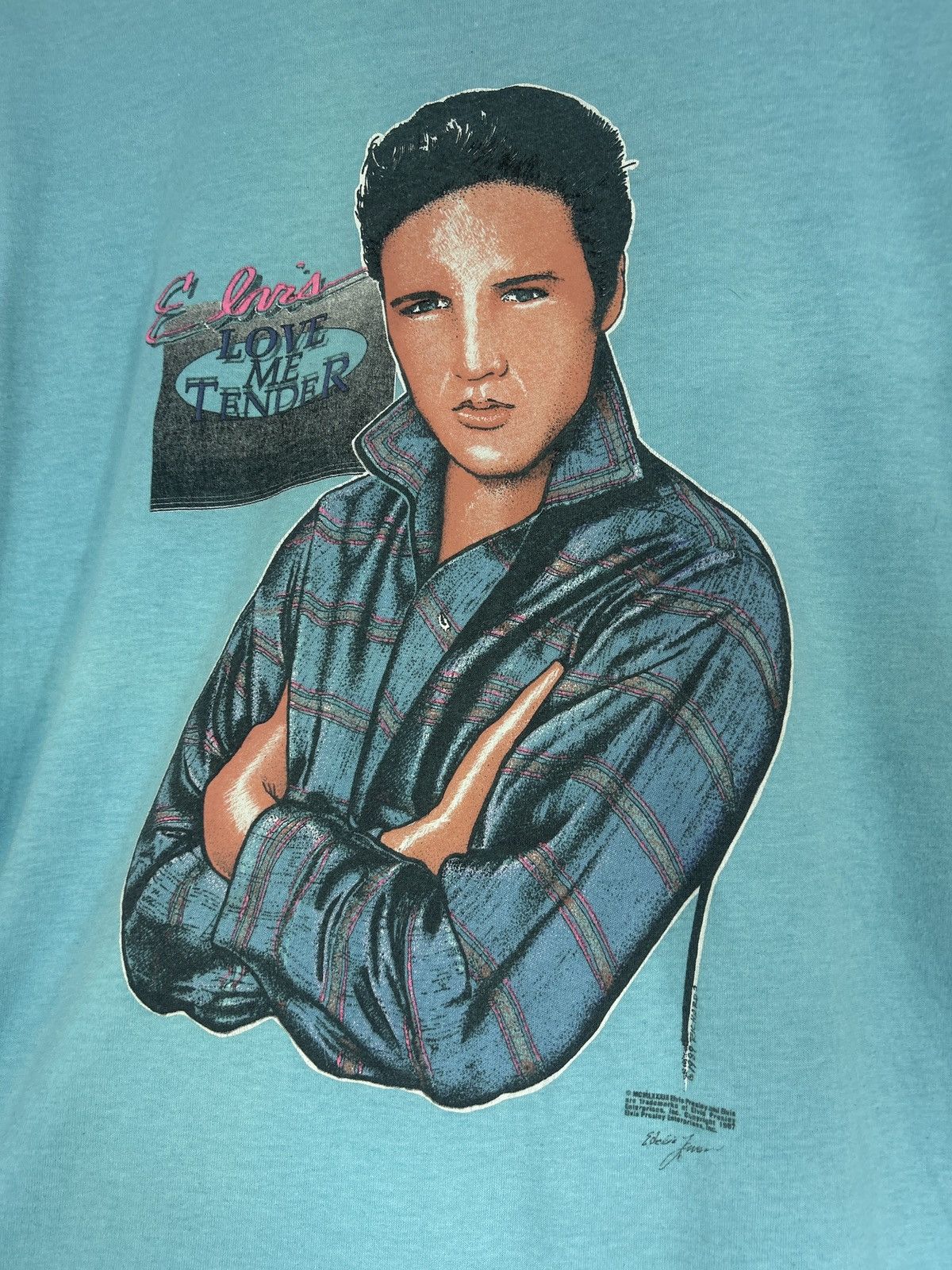 Vintage Vintage 1987 Elvis Presley Love Me Tender Tee Size US L / EU 52-54 / 3 - 2 Thumbnail