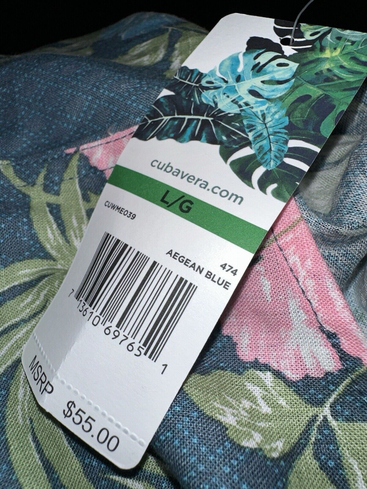 Cubavera Cubavera Hawaiian Shirt Linen Cotton Floral Camp Button Up Size US L / EU 52-54 / 3 - 6 Thumbnail