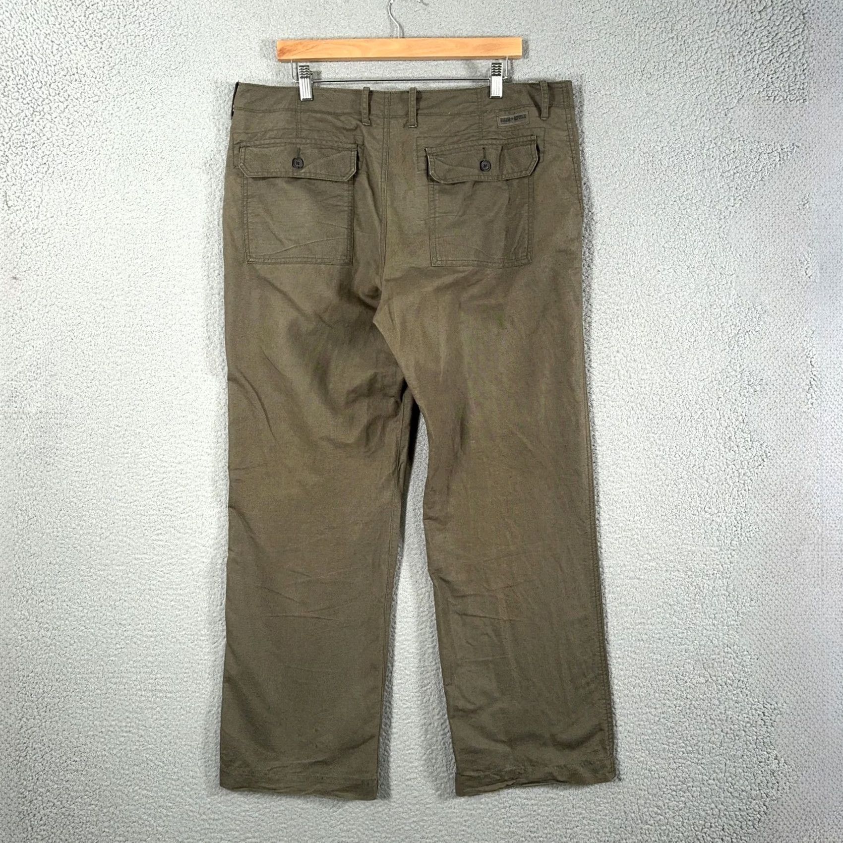 Banana Republic Banana Republic Mens Linen Cotton Safari Pants 39x31 Green Travel Utility Chino Pants Straight Leg Casual 2010s Ven Size US 36 / EU 52 - 6 Thumbnail
