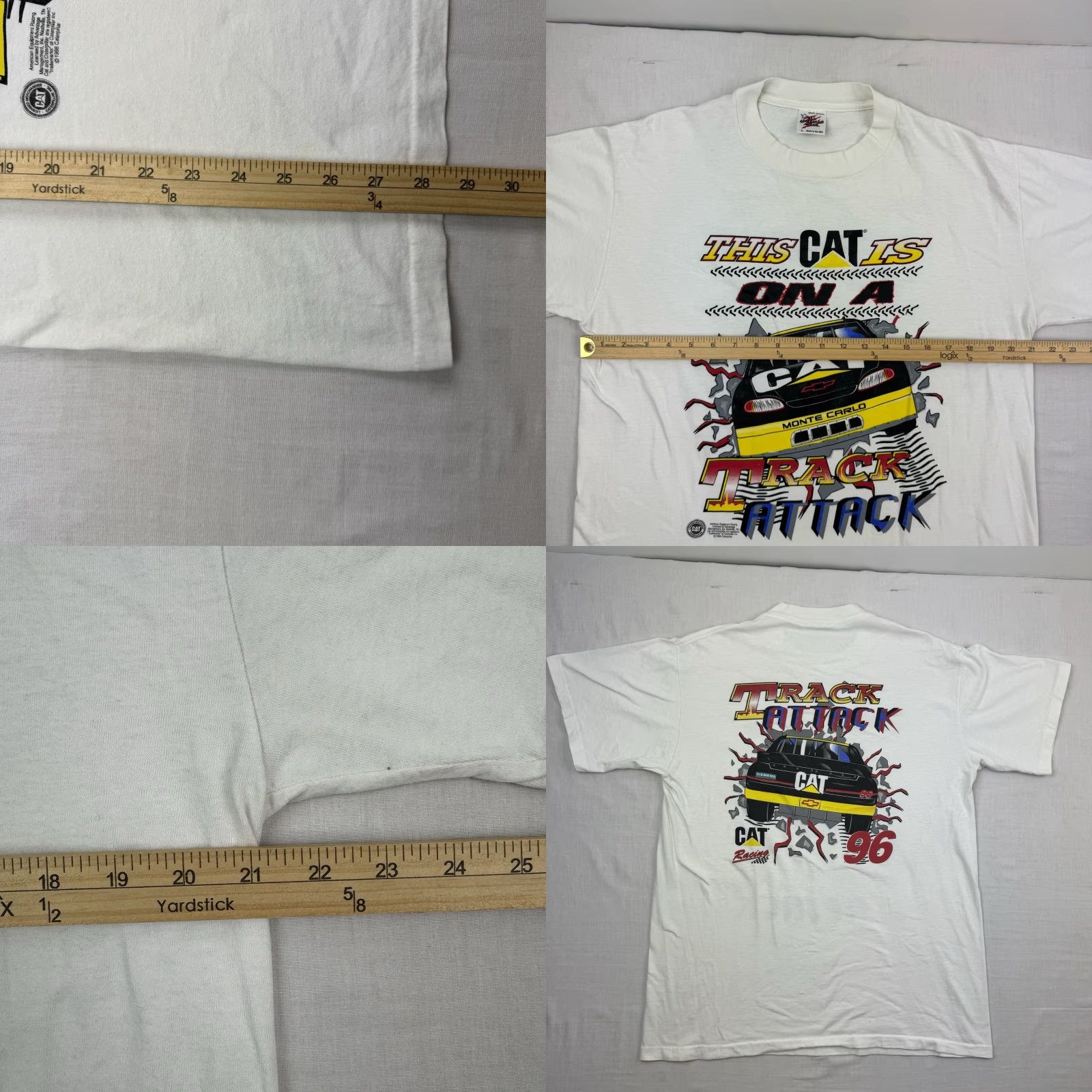 Vintage VINTAGE All American Wear NASCAR T-Shirt Men Large White 90s Racing Cars USA Size US L / EU 52-54 / 3 - 8 Thumbnail