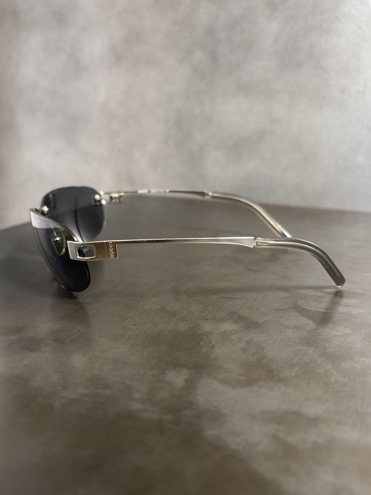 Gucci 2000s Vintage Gucci Sunglasses Y2K Rimless GG 1429/S 1990s Size ONE SIZE - 12 Thumbnail