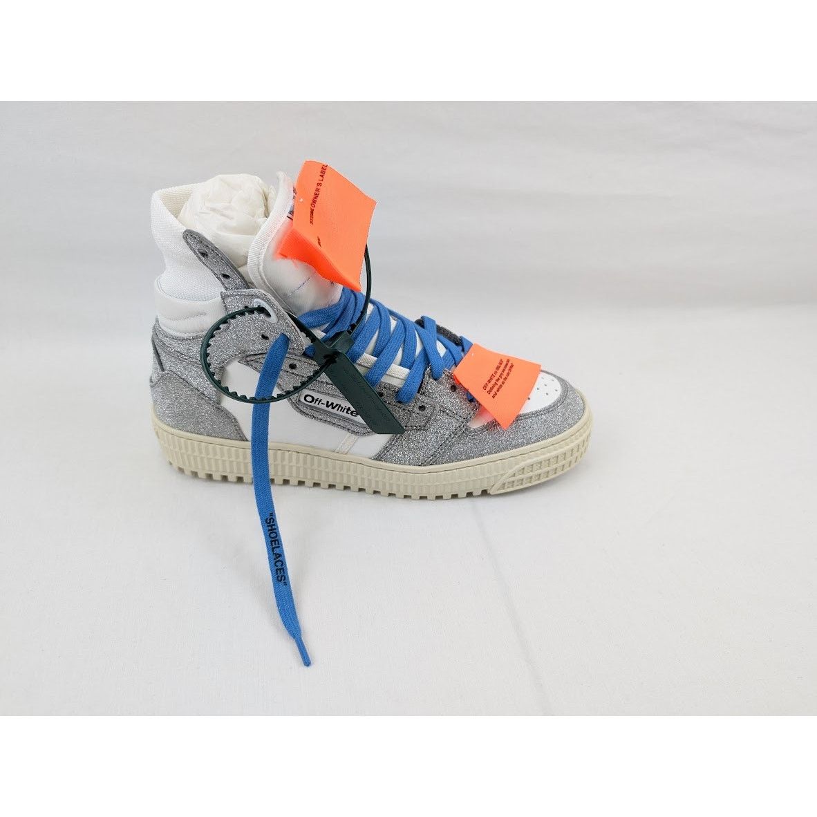 Off-White o1rshd1 3.0 Off Court Special Glitter Hi Top Sneakers Size US 8 / IT 38 - 1 Thumbnail