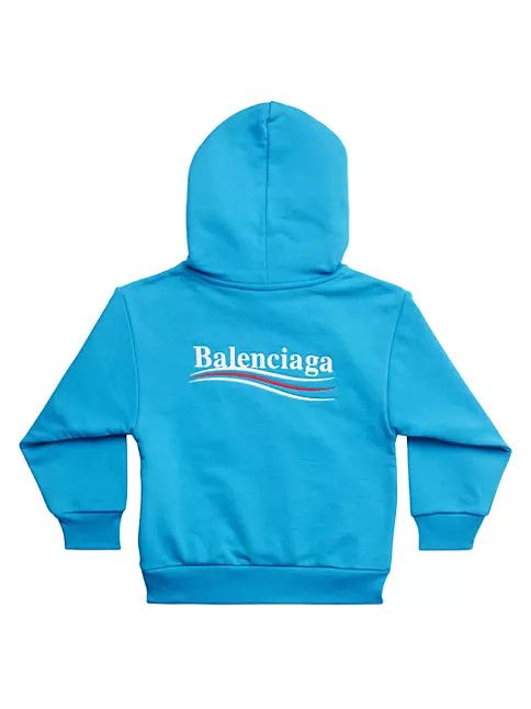 Balenciaga o1bcso1str1024 KIDS - Political Campaign Hoodie in Blue Size US XXS / EU 40 - 2 Thumbnail