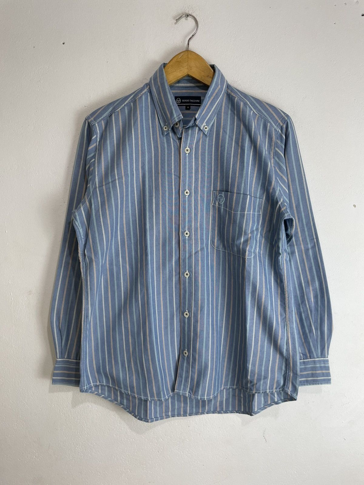 Sergio Tacchini Sergio Tacchini Classic Striped Shirt Logo Pocket Size US M / EU 48-50 / 2 - 1 Thumbnail