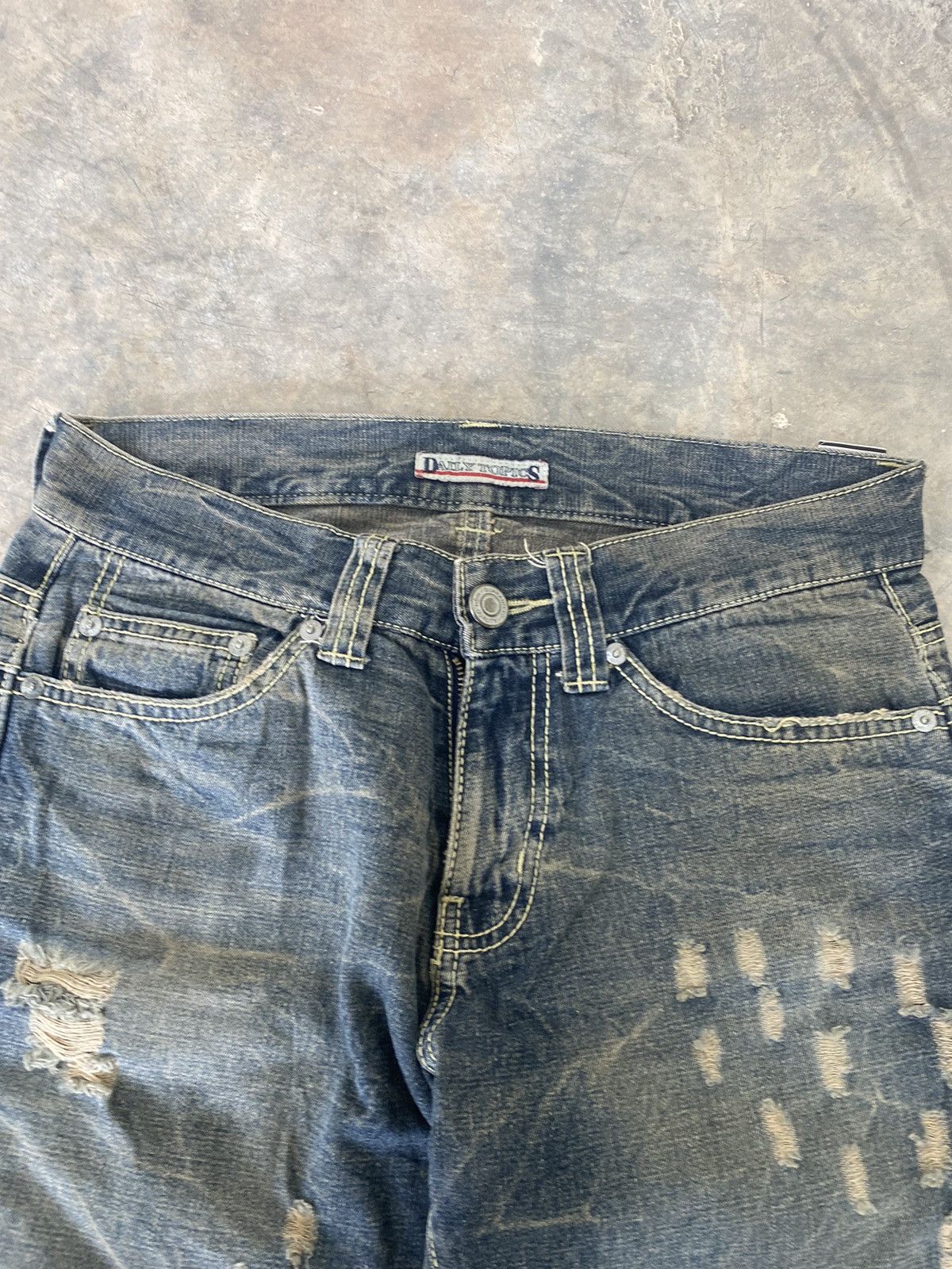 Hysteric Glamour Sick☠️ DS Claw Flare Jeans Distressed Punk Grunge Gothic Lgb Size US 31 - 8 Thumbnail