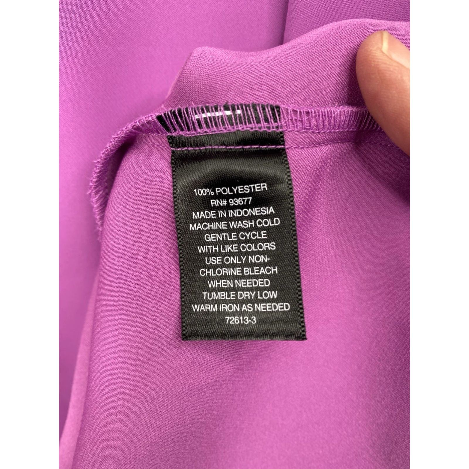 Worthington Worthington Tunic Mini Dress Womens XL Purple V Neck Sleeveless Pleated Casual Dress Size XL / US 12-14 / IT 48-50 - 7 Thumbnail