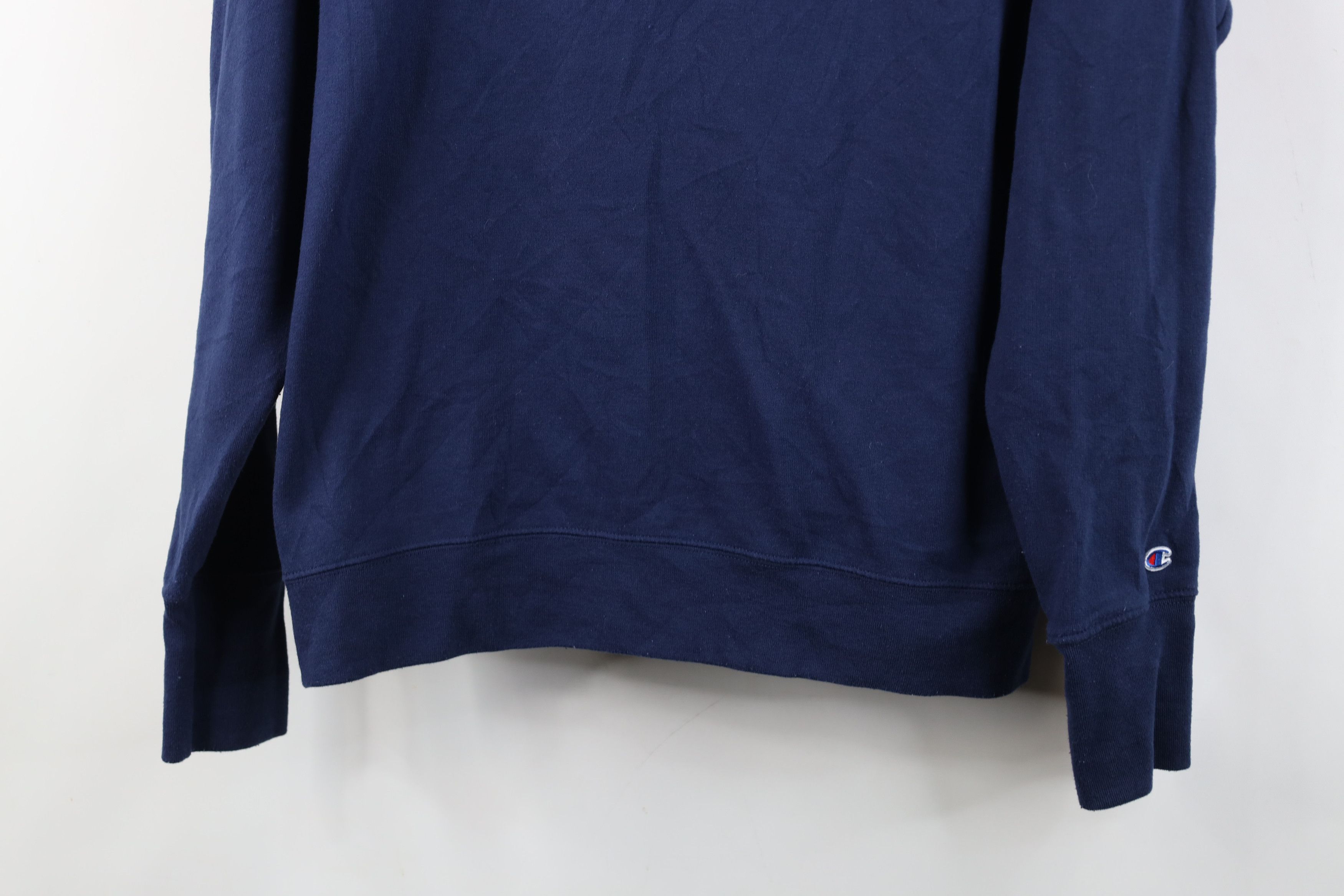 Champion Vintage Y2K Champion Spell Out Script Sweatshirt Navy Blue Size L / US 10 / IT 46 - 3 Thumbnail