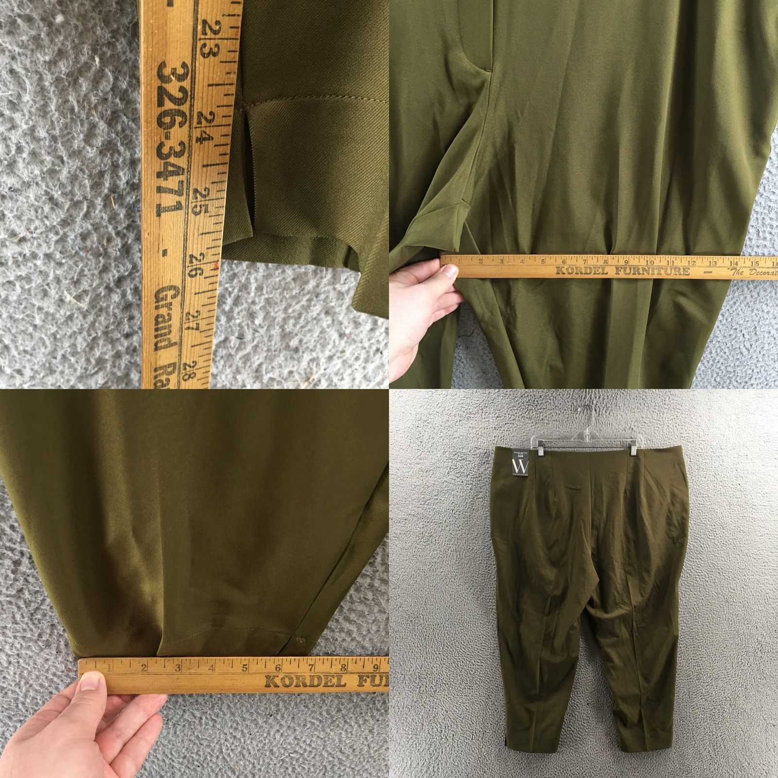 Worthington Worthington Ankle Pants Womens 24W Green Straight Pants 24W Women’s Plus Size Side Zip Fly New Size 42" / US 20 - 8 Thumbnail