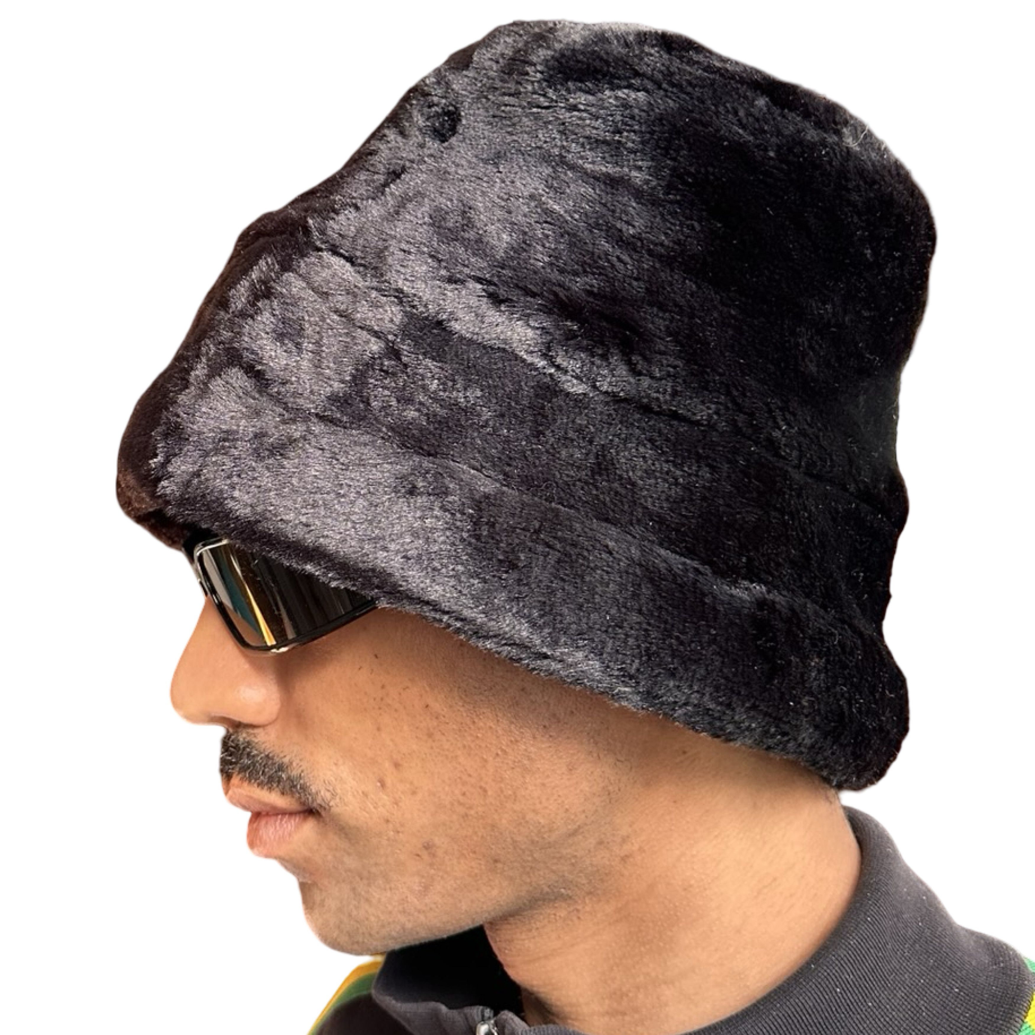 Other Vintage Black Faux Fur Winter Bucket Hat Size ONE SIZE - 3 Thumbnail