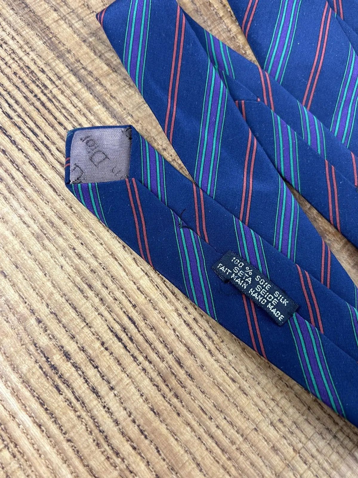 Christian Dior Monsieur Vintage Christian Dior Monsieur Striped Tie Size ONE SIZE - 3 Thumbnail