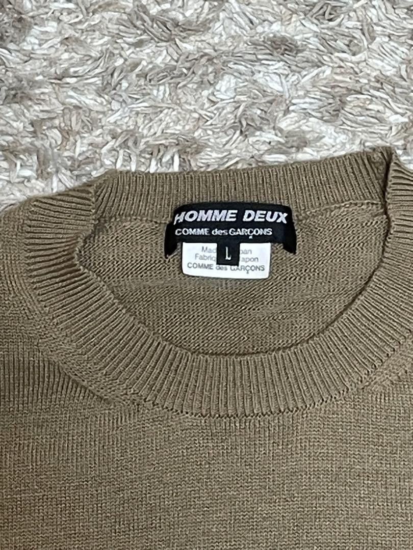 Comme des Garcons × Comme des Garcons Homme Deux Reconstructed Stitch Pattern Knit Sweater Size US L / EU 52-54 / 3 - 5 Thumbnail