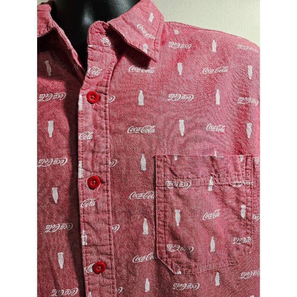 Coca Cola Coca Cola Men Short Sleeve Button Up Shirt Medium Size US M / EU 48-50 / 2 - 3 Thumbnail