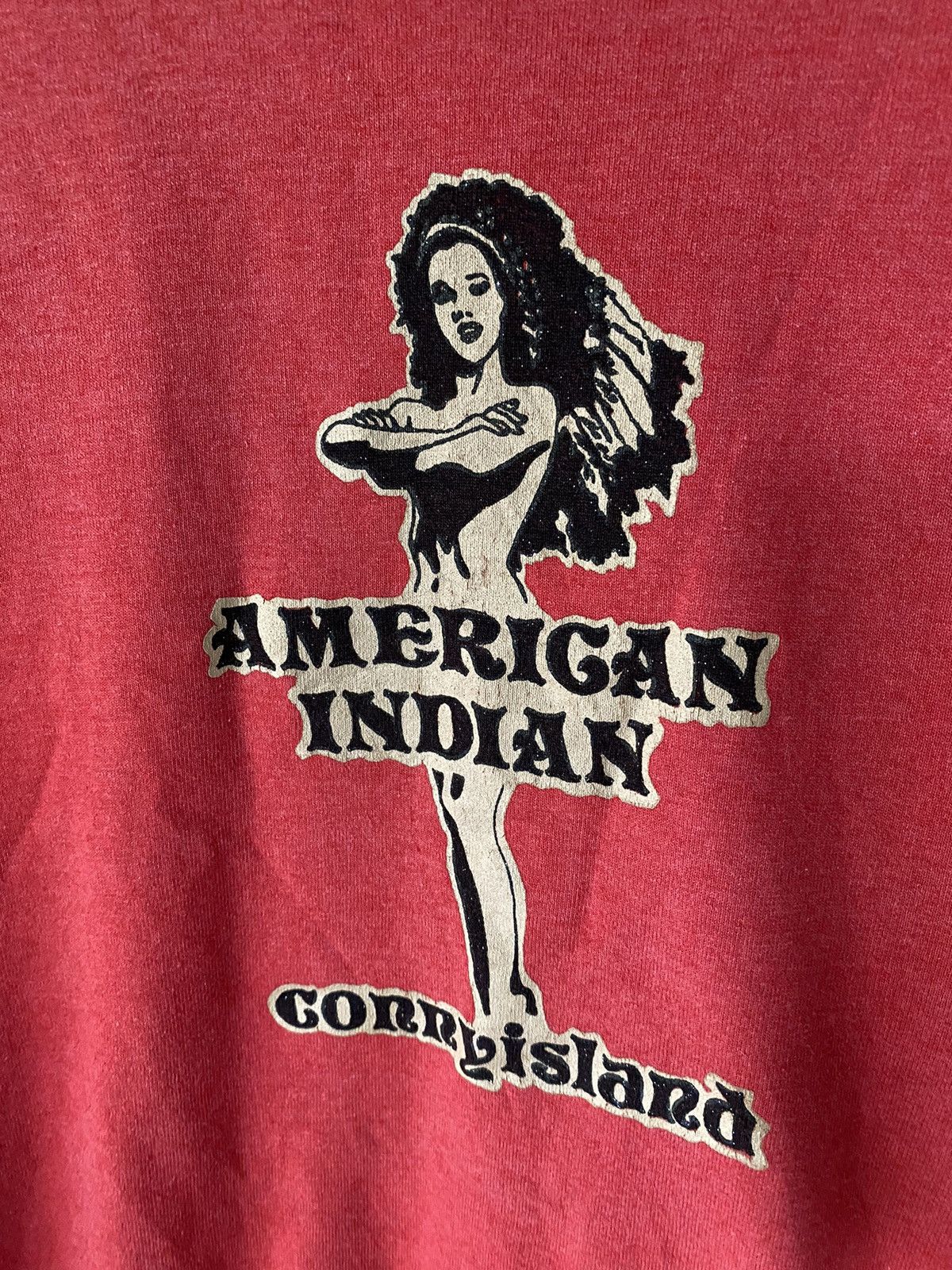 Vintage 1990s Naked Native American Indian Girl tee FOTL Size S / US 4 / IT 40 - 4 Thumbnail