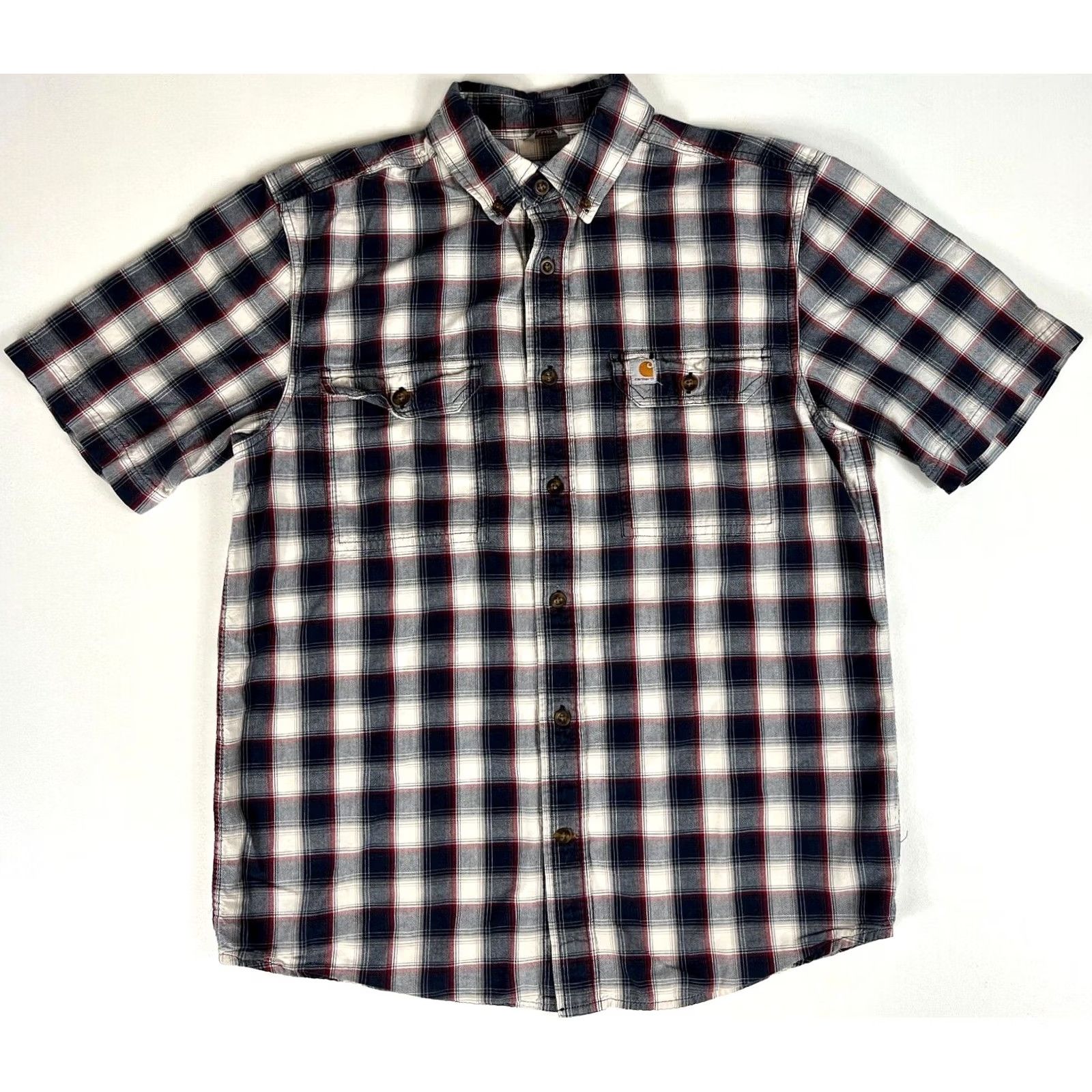 Carhartt Carhartt Men's Short Sleeve Button-Down Shirt Relaxed Fit Plaid Sz M Multicolor Cotton Casual Size US M / EU 48-50 / 2 - 2 Thumbnail